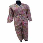 Unisex Piping Cotton Night Suit