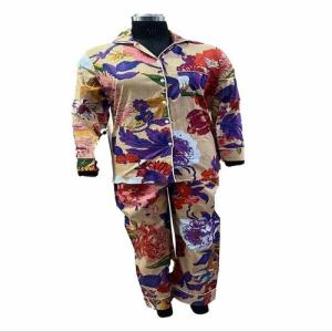 Unisex Piping Cotton Night Suit