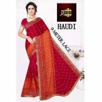 YASHO BHUMI Moss Saree (Haudi) Chiffon Saree