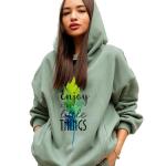 London Hills Sweatshirts For Women Stylish Winter |Fleece Hoodie For Women ||  LH_OS_HOOD_WOMEN_GREEN_49_