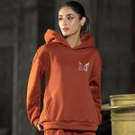 London Hills Sweatshirts For Women Stylish Winter ||Fleece Hoodie For Women  ‎ LH_OS_HOOD_WOMEN_RUST_50_