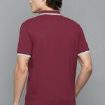 London Hills Men Cotton Regular Fit Half Sleeve Polo Neck T-Shirt || LH_POLO_T_HS_MAROON_WHITE_910