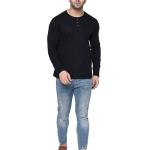 London Hills Men's Regular Fit T-Shirt || T_502_BLACK_F_R_3BTN