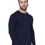 London Hills Men's Regular Fit T-Shirt || LH_T_504_NBLU_F_R_3BTN_