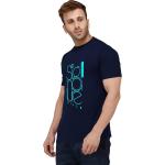 London Hills Men's Regular Fit Signature Slogan Printed Navy T-Shirt