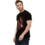 London Hills Men's Regular Fit Celebration Slogan Printed Black T-Shirt