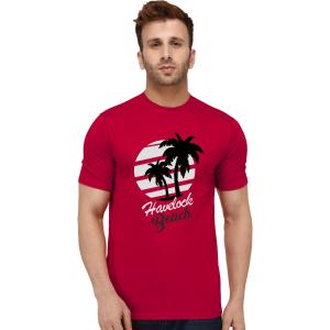 London Hills Men's Regular Fit Havaloc Beach Slogan Printed T-Shirt