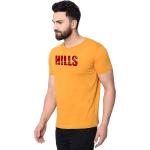 London Hills Men's Regular Fit Hills Slogan Printed Mustard T-Shirt