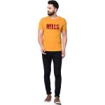 London Hills Men's Regular Fit Hills Slogan Printed Mustard T-Shirt