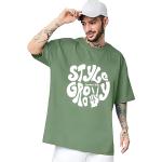 Oversized Longline Drop Shoulder Boho Style T-Shirt || LH_T_OS_109_GREEN