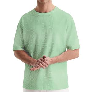 London Hills Waffle Knit t-Shirt for Men Oversized t Shirts for Men Drop Shoulder Tshirt for Men Loose fit t Shirt for Men | Waffle Knit t-Shirt for Men ||  LH_T_OS_KR_137_GREEN