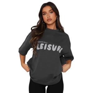 Oversized Round Neck T-Shirt || LEISURE_WOMEN