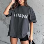 Oversized Round Neck T-Shirt || LEISURE_WOMEN