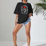 Oversized Longline Drop Shoulder Boho Style ||Love Your Self Women T-Shirt