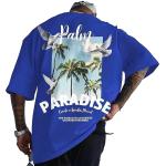 London Hills Men Printed T-Shirt LH_T_OS_PALM_139_BLUE