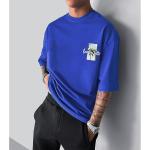 London Hills Men Printed T-Shirt LH_T_OS_PALM_139_BLUE