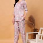 London Hills Women Printed Kurta with Pant || Women Kurta Set || Plazo Kurti Set for Women ||‎ LH_WOMEN_CORDSET_1514_PURPLE_