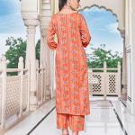 London Hills Women Printed Kurta with Pant || Salwar Suit Set for Women ||  LH_WOMEN_PLAZO_SET_1502_ORANGE