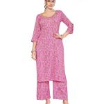 London Hills Women Printed Kurta with Pant  || Women Kurta Set || Plazo Kurti Set for Women || ‎ LH_WOMEN_PLAZO_SET_1503_PINK