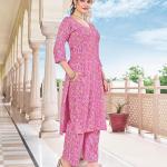 London Hills Women Printed Kurta with Pant  || Women Kurta Set || Plazo Kurti Set for Women || ‎ LH_WOMEN_PLAZO_SET_1503_PINK