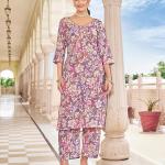 London Hills Women Printed Kurta with Pant || Women Kurta Set || Plazo Kurti Set for Women ||‎ LH_WOMEN_PLAZO_SET_1504_PURPLE