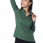 London Hills Women Tshirt Full Sleeve Zipper Tshirt for Women t-Shirt for Women Full Sleeves || WOMEN_ZIPPER_GREEN_158