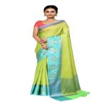 Naveera Banarasi silk Tanchoi Saree in Sea Green