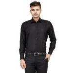 BALESHWAR Men's Formal Shirt | Slim Fit | Spread Collar Shirt | Regular & Casual Wear (Shirts-Black)