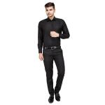 BALESHWAR Men's Formal Shirt | Slim Fit | Spread Collar Shirt | Regular & Casual Wear (Shirts-Black)