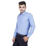 BALESHWAR Men's Formal Shirt | Slim Fit | Spread Collar Shirt | Regular & Casual Wear (Shirts-Light Blue)