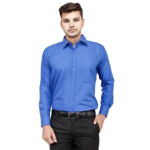 BALESHWAR Men's Formal Shirt | Slim Fit | Spread Collar Shirt | Regular & Casual Wear (Shirts-Royal blue)