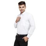 BALESHWAR Men's Formal Shirt | Slim Fit | Spread Collar Shirt | Regular & Casual Wear (Shirts-White)