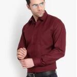 BALESHWAR Men's Formal Shirt | Slim Fit | Spread Collar Shirt | Regular & Casual Wear (Shirts-Maroon)