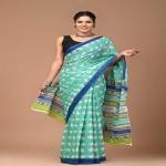 Hand Printed Mul Cotton Saree