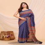 Hand Printed Mul Cotton Saree