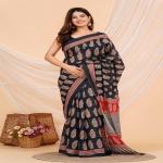 Hand Printed Mul Cotton Saree