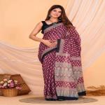 Hand Printed Mul Cotton Saree