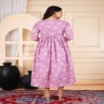 Women Floral Print Cotton Blend Anarkali Kurta