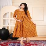 Women Floral Print Cotton Blend Anarkali Kurta