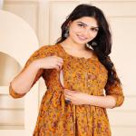 Women Floral Print Cotton Blend Anarkali Kurta