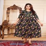 Women Floral Print Cotton Blend Anarkali Kurta