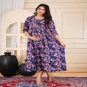 Women Floral Print Cotton Blend Anarkali Kurta