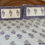 Rajasthani Printed Double Bed sheet set with two pillows