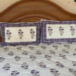 Rajasthani Printed Double Bed sheet set with two pillows