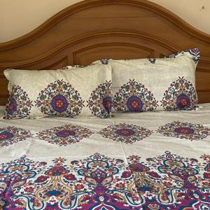 Rajasthani Printed Double Bed sheet set with two pillows