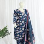 Cotton Angrakha Kurti Pant Dupatta Set