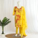 Cotton Kurti Pant Dupatta Set