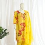 Cotton Kurti Pant Dupatta Set