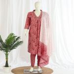 Cotton Kurti Pant Dupatta Set