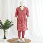 Cotton Kurti Pant Dupatta Set